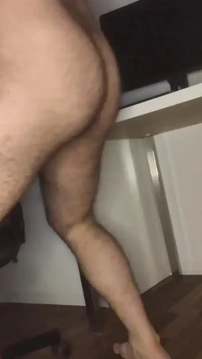 Man with thick thighs masturbates and shoots a huge load Clip 2