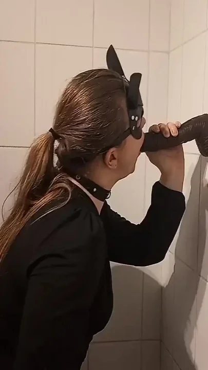 Kneeling Sissy Enjoys BBC