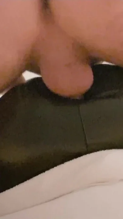 Leather ass toy filled soo deep