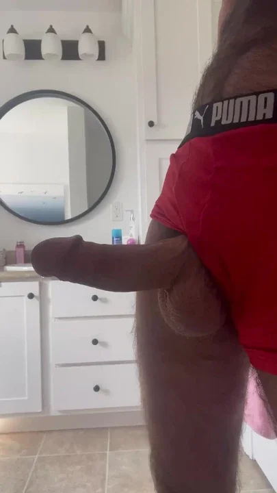 Stiff prick and red underwear