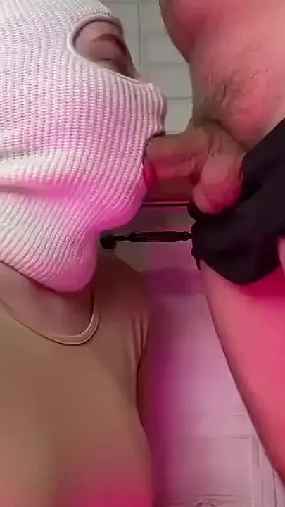 Cum on the Mask Deep Blowjob