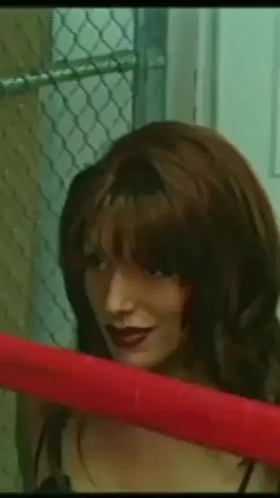 Hot Red Tranny Ass Fucked and Cummed on Tits by Big Cock in Boxing Ring