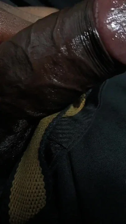 Stroking BBC With Oil At Work