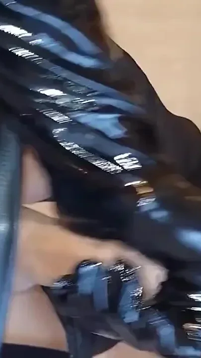 It all got a bit too much - naughty pvc glove wank