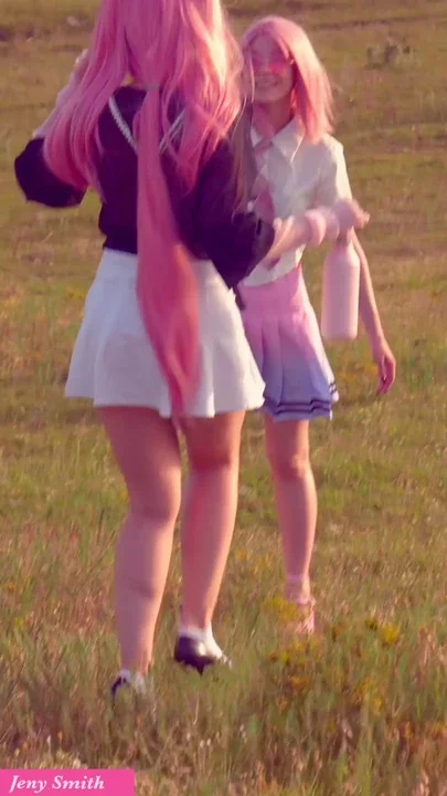 Jeny Smith with her anime friend at picnic Do you want to see what will be next