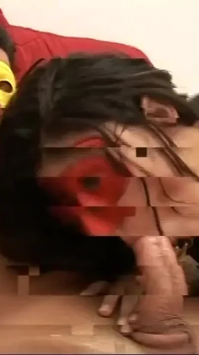 Masked couple licking fucking fingering