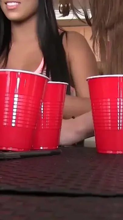 Real college spring break orgy with naughty teen bffs and big cocks