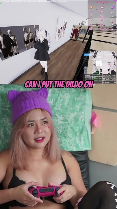 The mannequin has a dildo