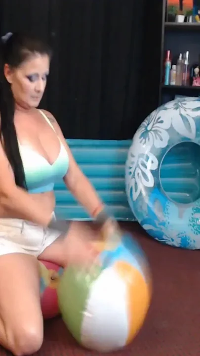 Deflating two beachballs