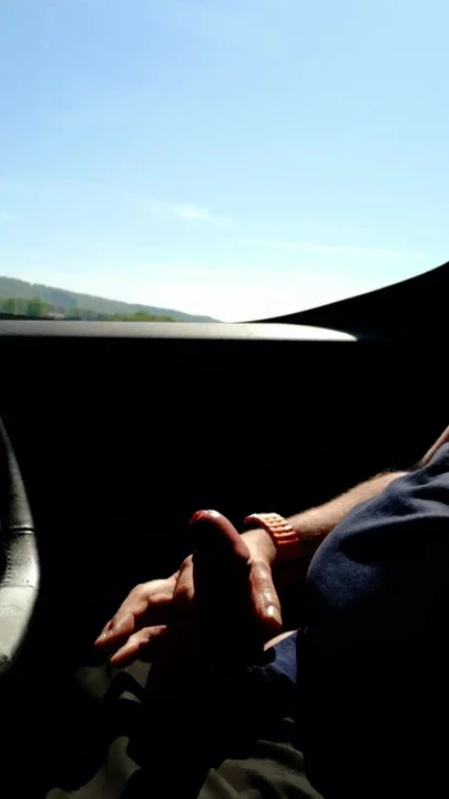 in the car