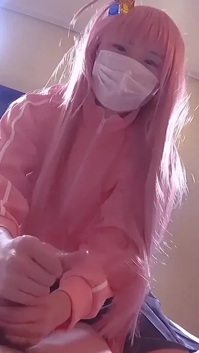 Bocchi the Rock Cosplayer Handjob Footplay Japanese Crossdresser Femboy Anime