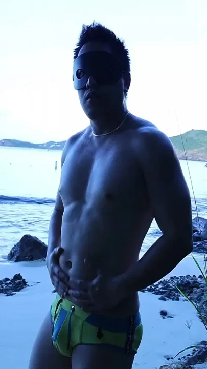 Morning Waves & Muscle Craves Oceanfront Strip Tease