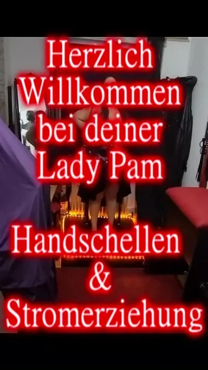 Lady Pam - Strict Domina Uses Handcuffs and Intense Electric Training