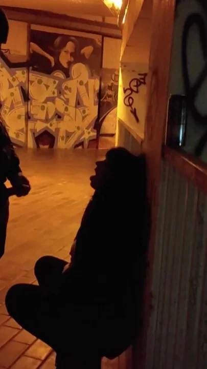 Whore degraded in parking garage Clip 2