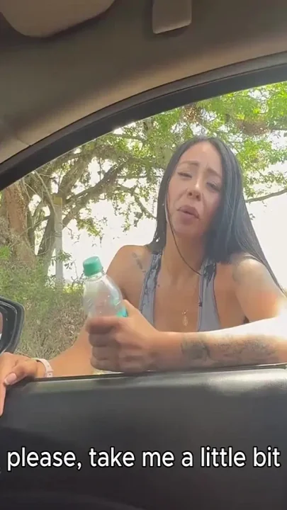 Big Black Cock BBC Fucks Horny Colombian Woman in Car After Picking Her up on