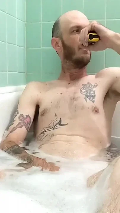 Giving My Big Dick a Bubble Bath and I Cum
