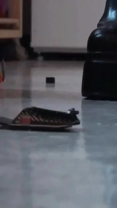 Crushing small toy trucks