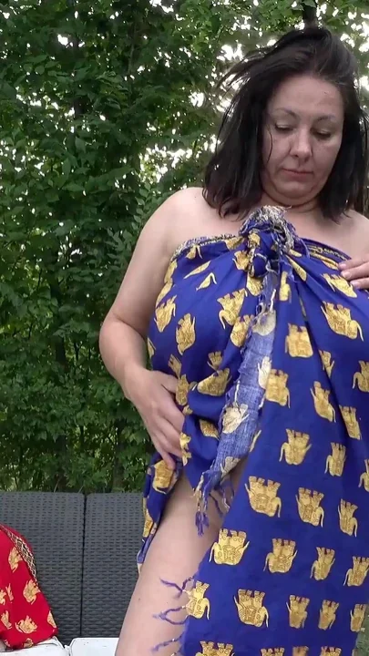 Mature with Massive Tits Outdoor Anal Fucked