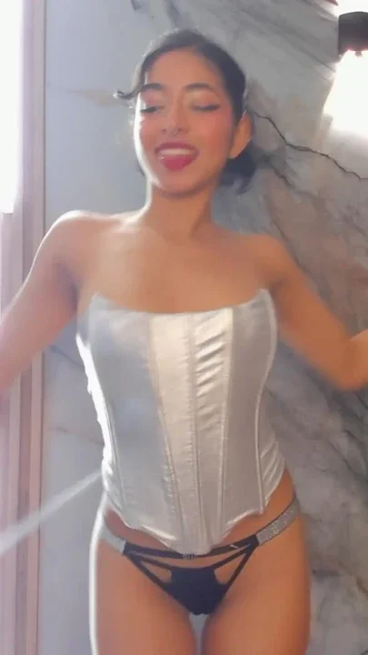 A very sensual dance I turn and slowly remove my bra Do you like my small breasts