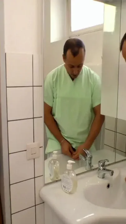 Redhead chick loves to fuck and to piss in the bathroom