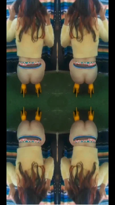 Mirror effext double dildoing my reflection