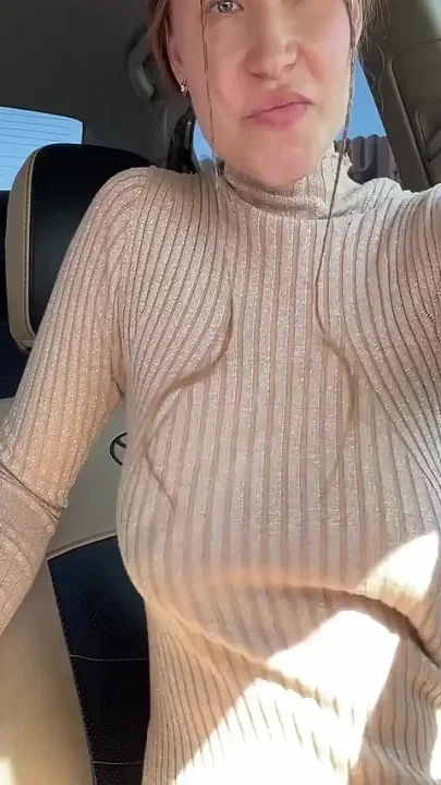 Step Sister Masturbates Wet Pussy in the Front Seat of the Car