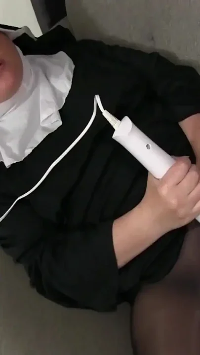 Masturbating Nun Gets Used