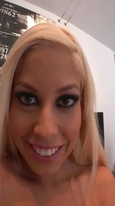 Hot blonde moans in pleasure as a huge dick thrusts her tight pussy