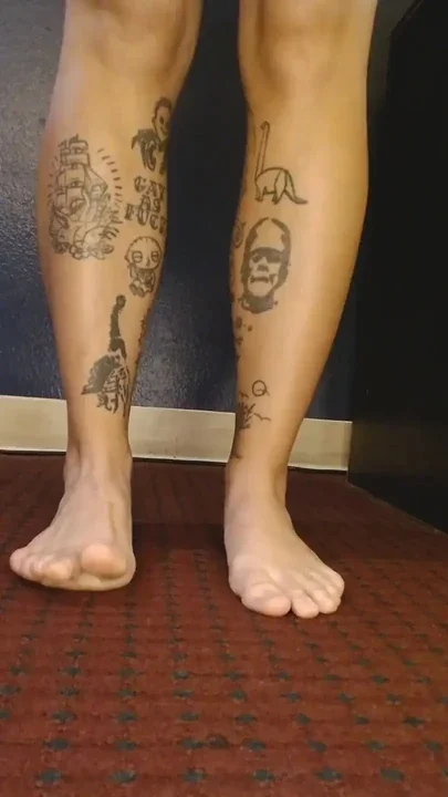 Feet Tattoos Toe Wiggling Barefoot