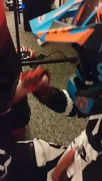 Motocross Guy Jerks off After Sex to His Partner