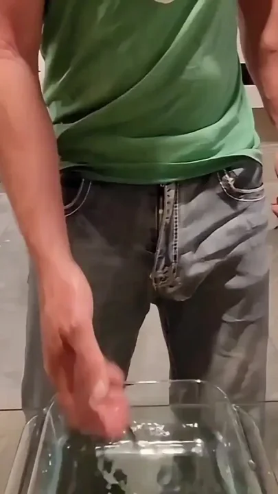 My Big Cock Produced a Big Cumshot and My Spermie Friends Got to Go Swimming
