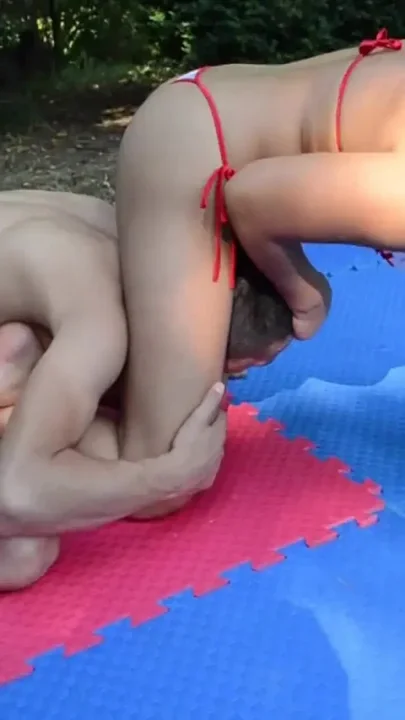 Wrestling in the woods