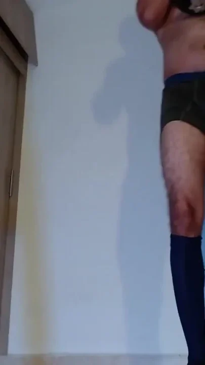 Exercising Naked Using Long Socks