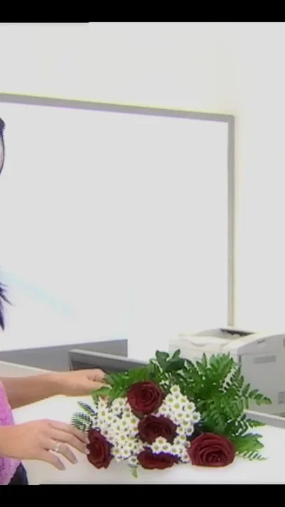 A Greedy Young Brunette Gets Fucked on the Stairs in the Office