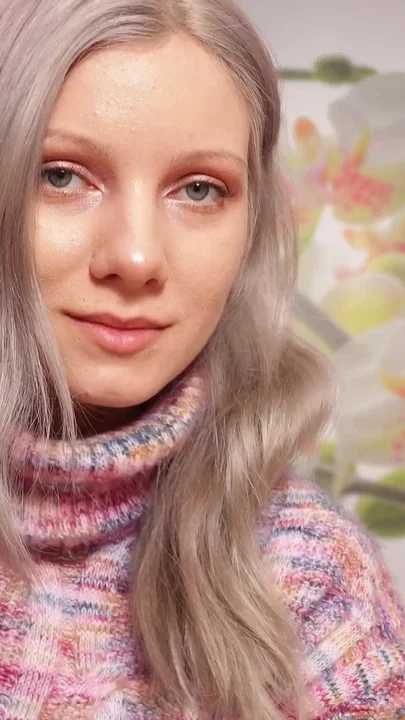 A Nymph in a Sweater Expands Her Holes by Inserting a Vibrator - Blowjob and Female Orgasm