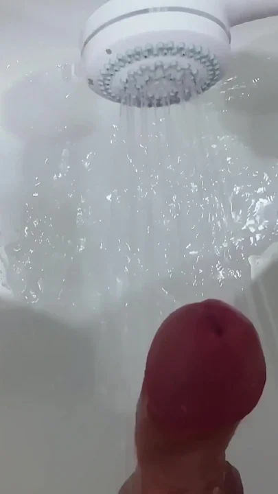 Shower Head Frenulum Orgasm and Cum