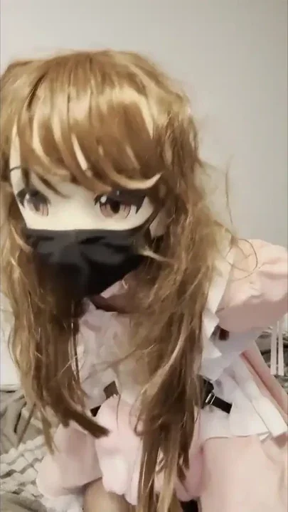 Kigurumi Maid Vibrating her Penis Clip 1