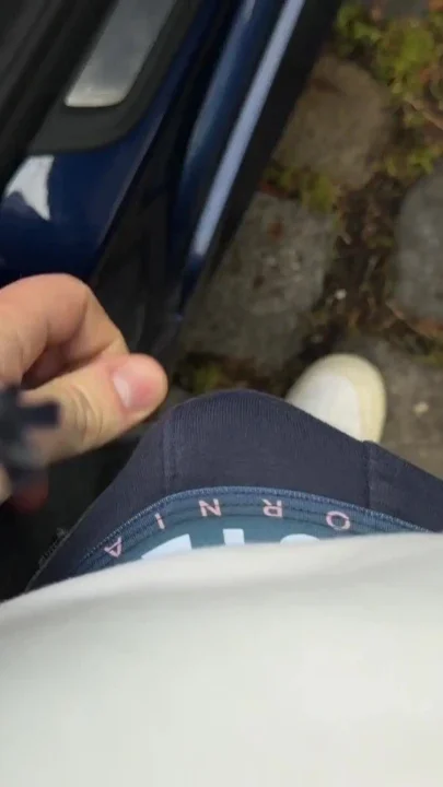 Public Parking Lot Handjob Next to Stranger and Bus Cum Finish Clip 1