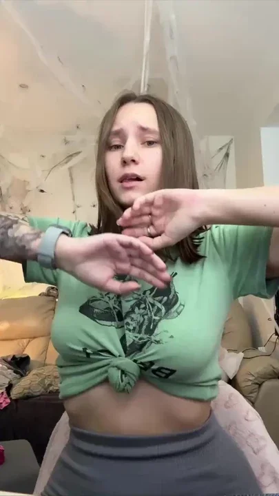 young cute beauty enjoying herself