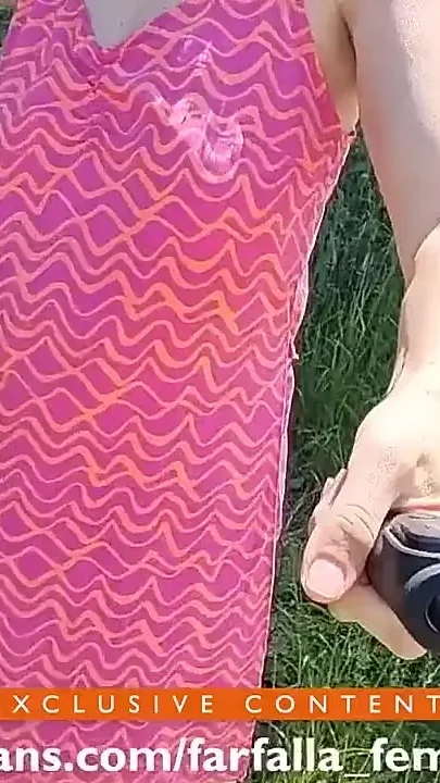 Nude outdoor walk