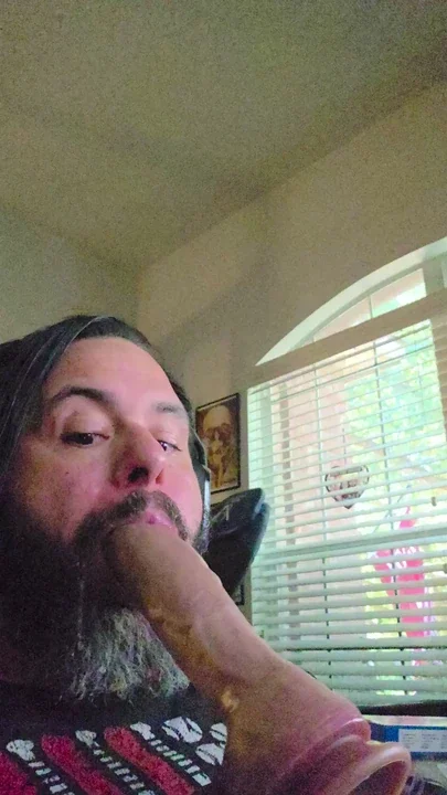 Deepthroating a 9 inch dildo I try to practice as often as I can to get rid of