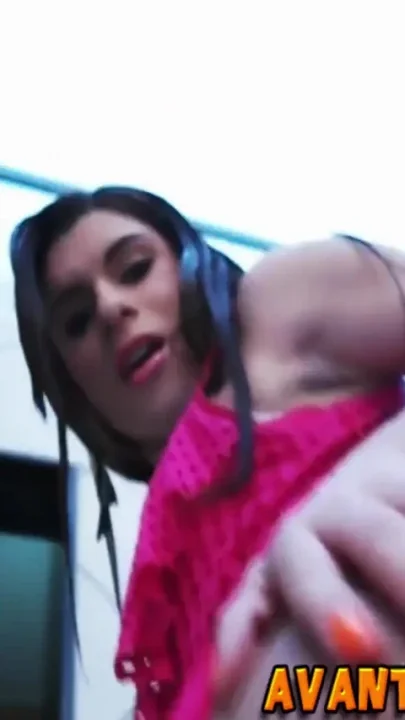 Beautiful transgender brunette showing off her sexy body