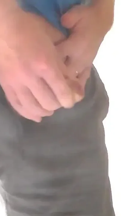 John gives a big cumshot after masturbating