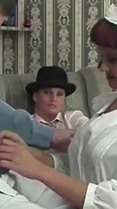 Busty housekeeper rough double fucked