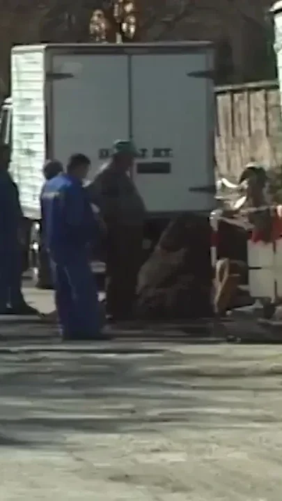 Crazy bbw girl peeing on the street