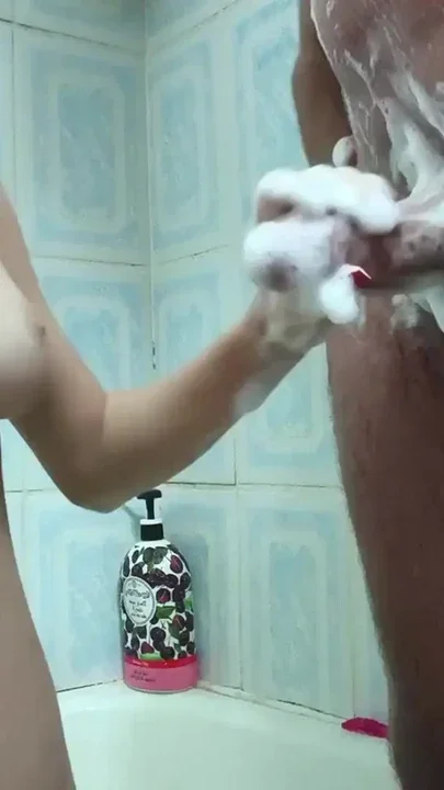 Step sister shaves my huge dick jerks my ass and wants cum on tits Clip 1