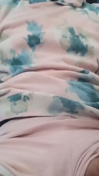 Stroking in my pink hoodie