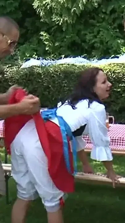 Brunette Fucked by Two Cocks in a Wild Outdoor Threesome Fuck