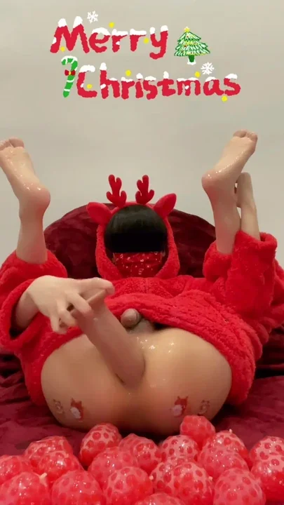 Merry Christmas Big Dick Toy Fuck Asshole Squirt Water