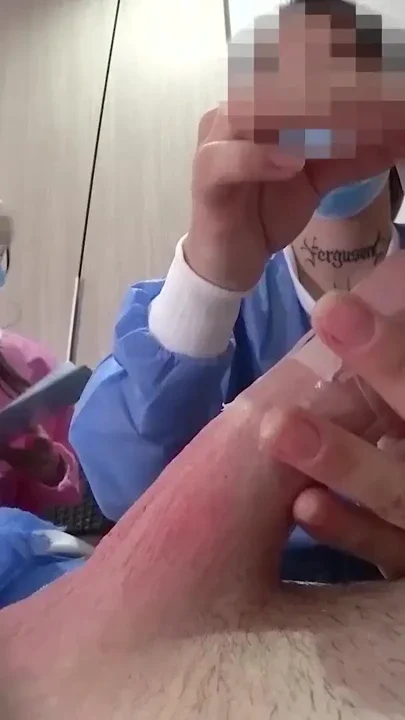 TWO NURSES decided to try out my NEW DICK in practice in Hospital Clip 1